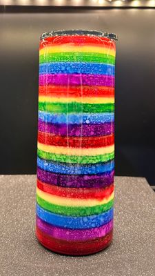 #141- 30oz Fatty serape with stay weird UVDTF