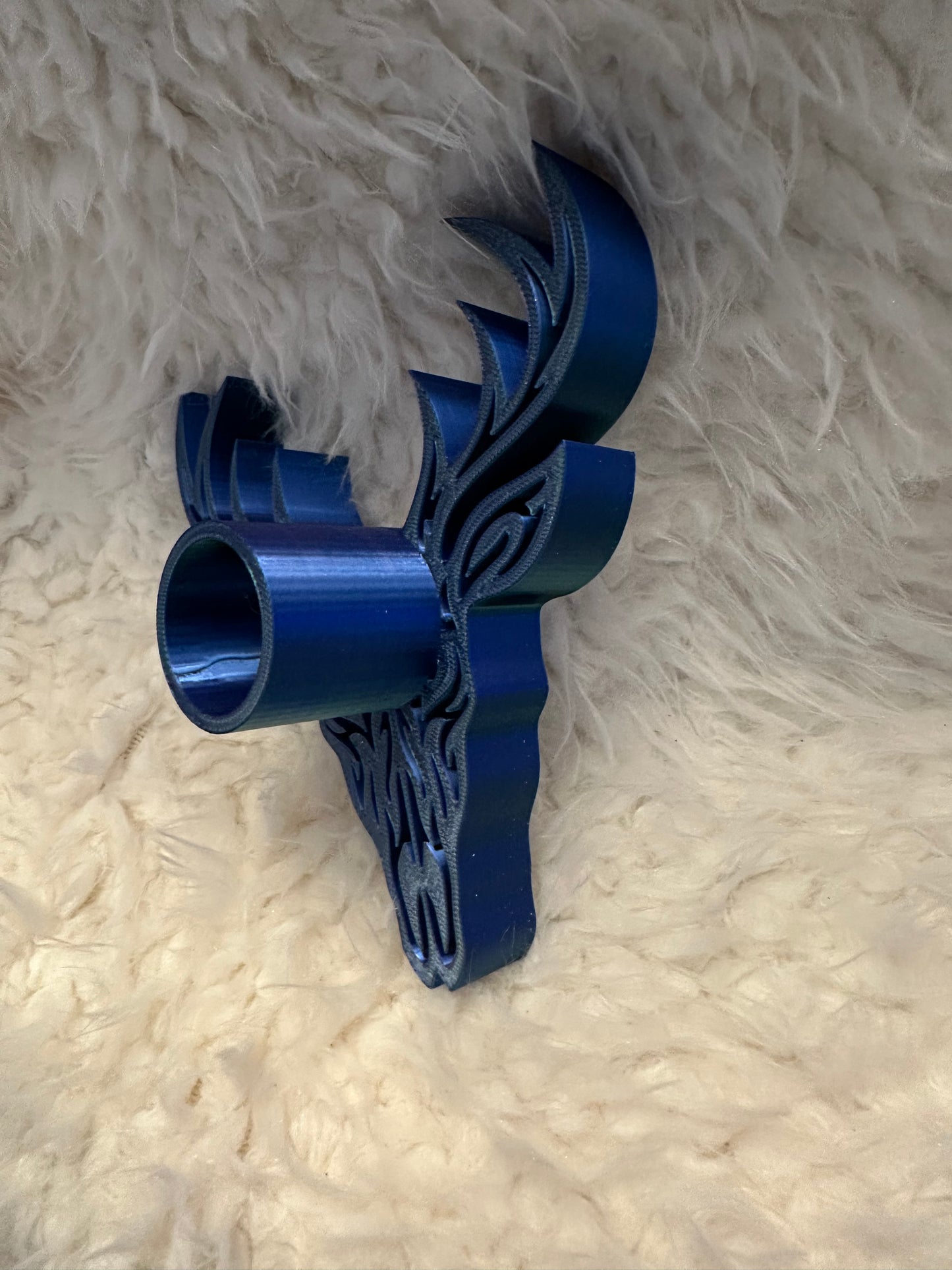 Cow Skull Tumbler stand Blue/Purple shift