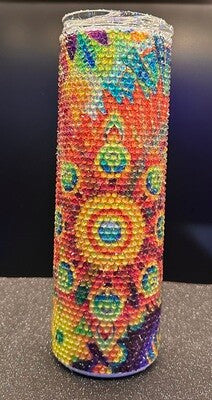 #115- 30oz glass rhinestone tumbler