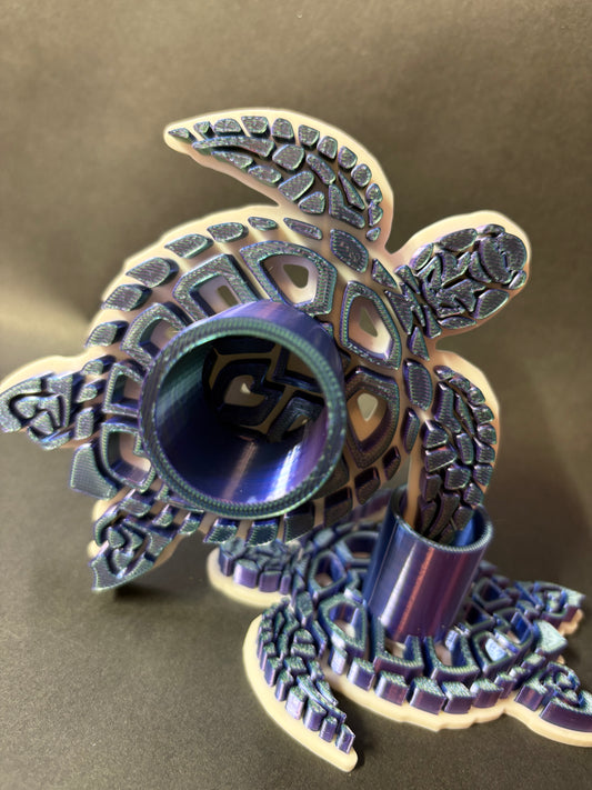 Sea Turtle Tumbler stand- Blue/Green/Purple