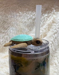 Turtle straw topper