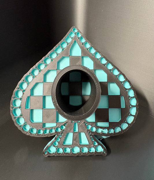 Checkered Spade Tumbler Stand