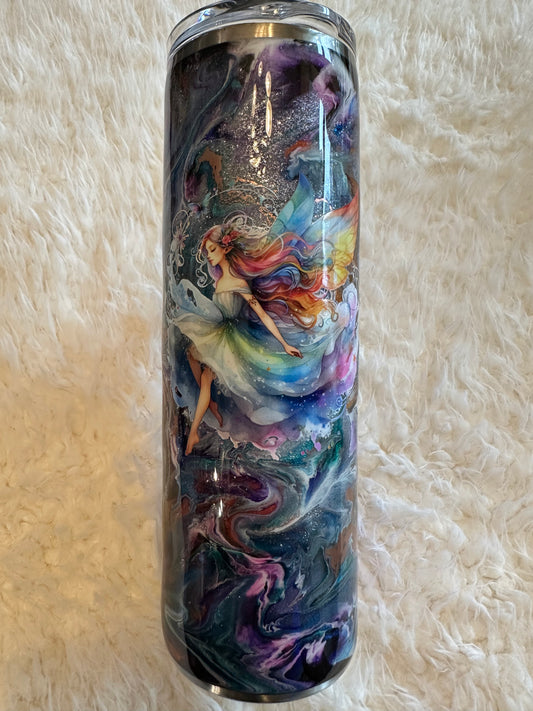 #6- 30oz Fairy Ink Swirl Tumbler