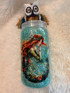 16oz Acrylic Snowglobe Tumbler- Mermaid