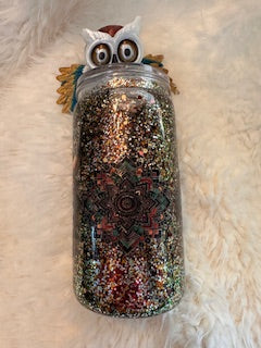 16oz Acrylic Snowglobe Tumbler- Bull Skull