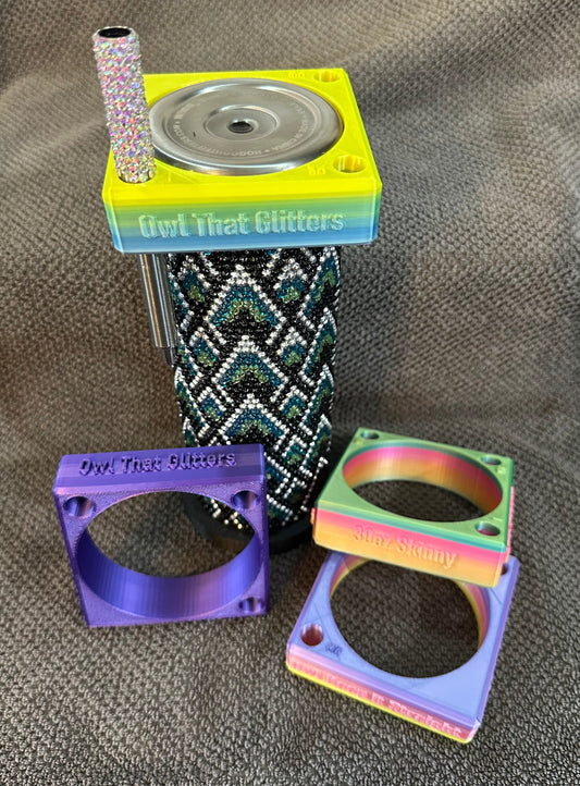 30 oz Skinny Tumbler/Pen "Owl Keep It Straight" bling ring
