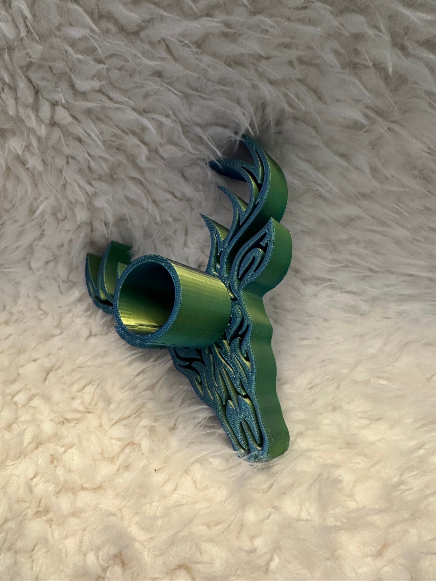 Cow Skull Tumbler stand Blue/Purple/Green shift