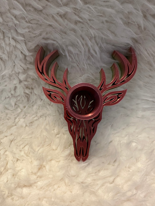 Cow Skull Tumbler stand Rainbow