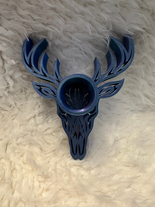 Cow Skull Tumbler stand Blue/Purple shift