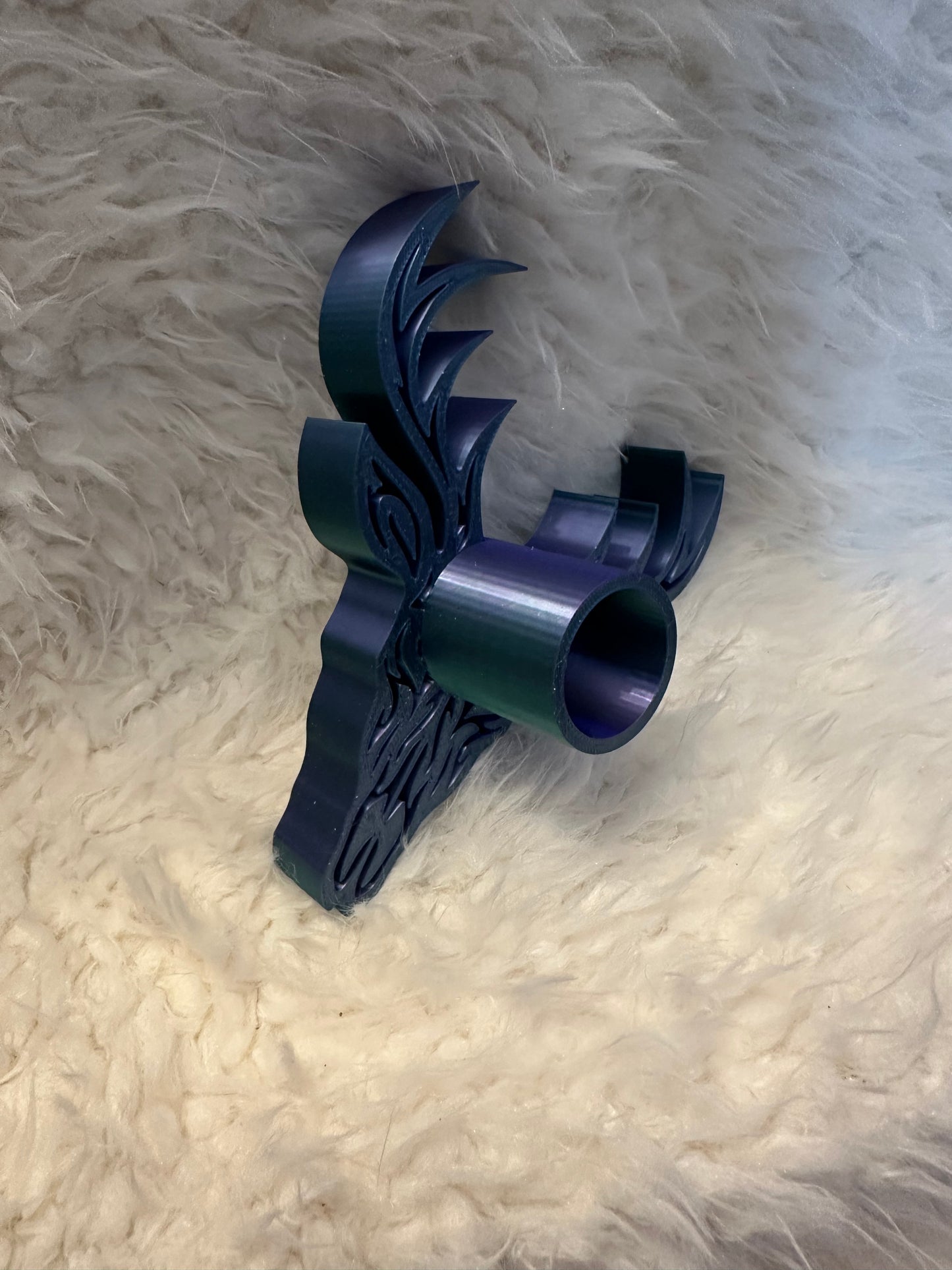 Cow Skull Tumbler stand Blue/Purple shift